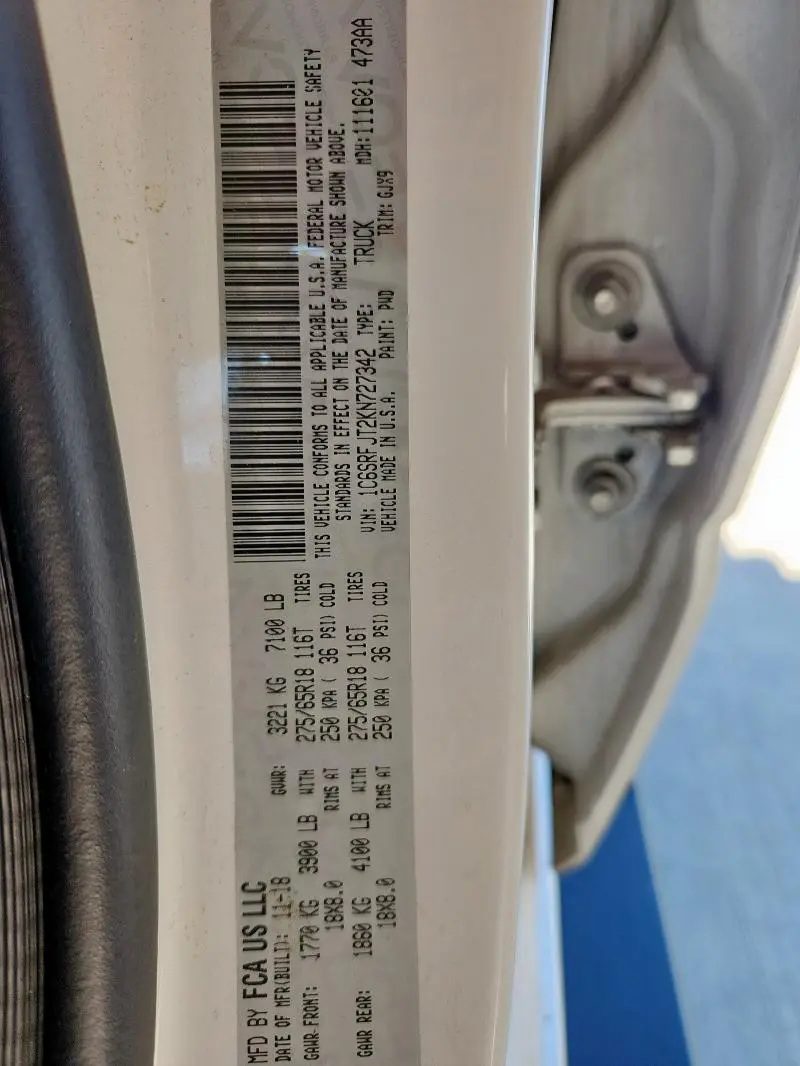 2019 RAM 1500 LARAMIE  