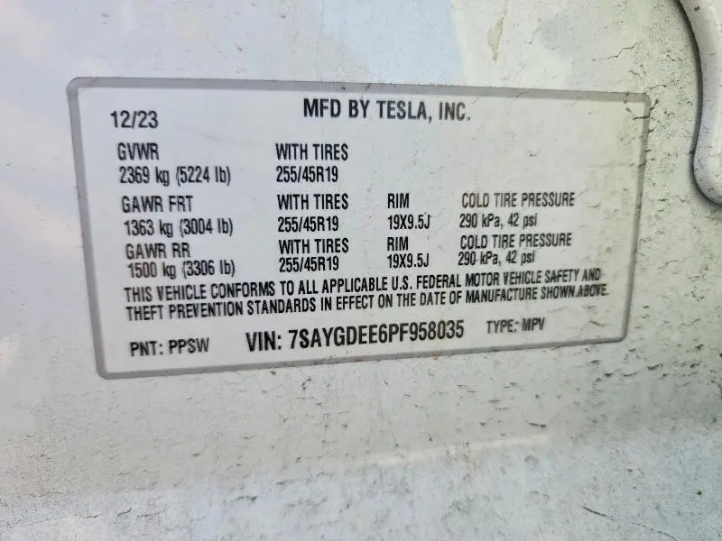 2023 TESLA MODEL Y   