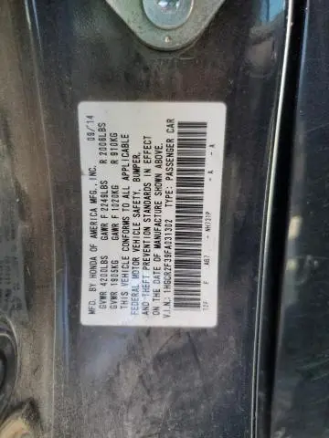 2015 HONDA ACCORD LX