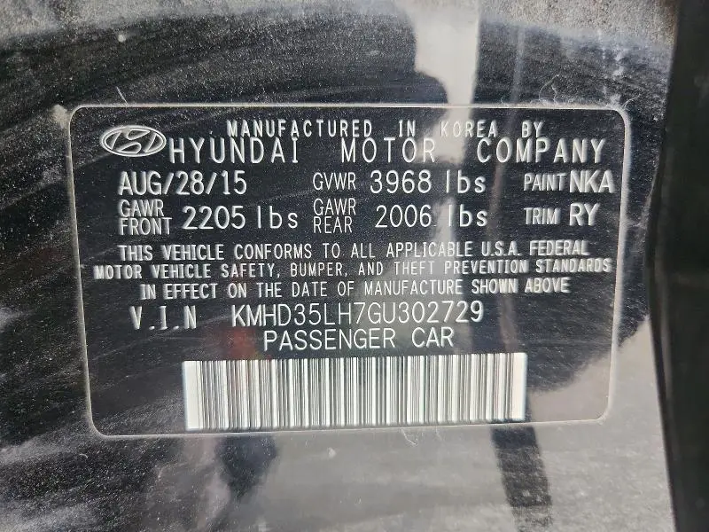 2016 HYUNDAI ELANTRA GT BASE  