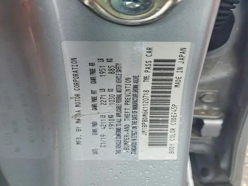 2019 MAZDA 3 PREFERRED  