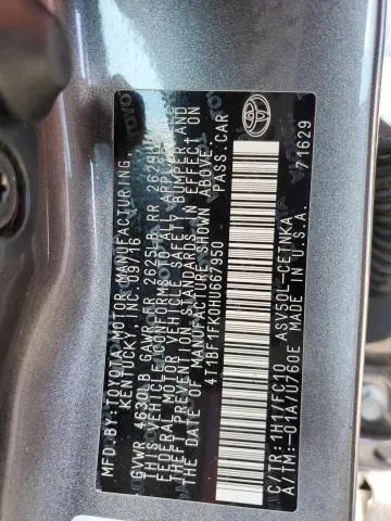 2017 TOYOTA CAMRY LE  