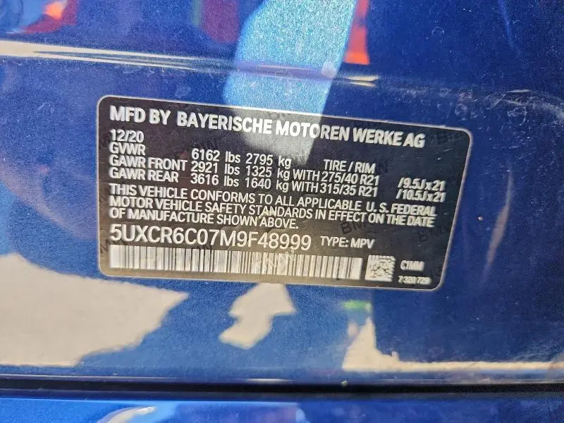 2021 BMW X5 XDRIVE40I  