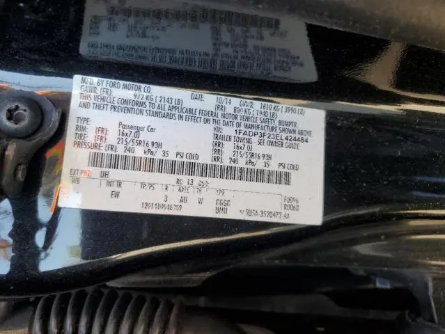 2014 FORD FOCUS SE  