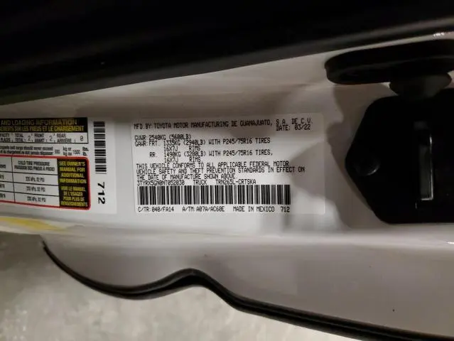 2022 TOYOTA TACOMA ACCESS CAB  