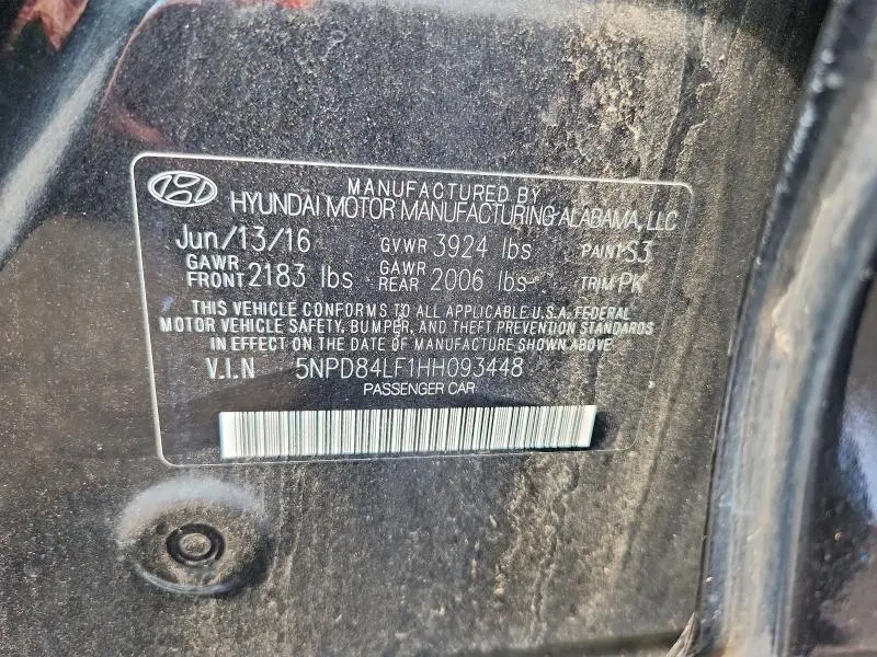 2017 HYUNDAI ELANTRA SE  