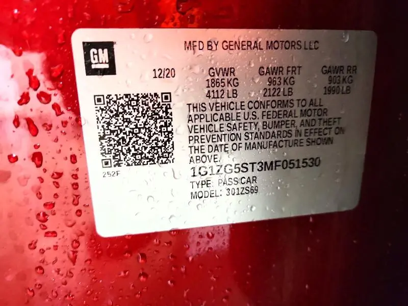 2021 CHEVROLET MALIBU RS  