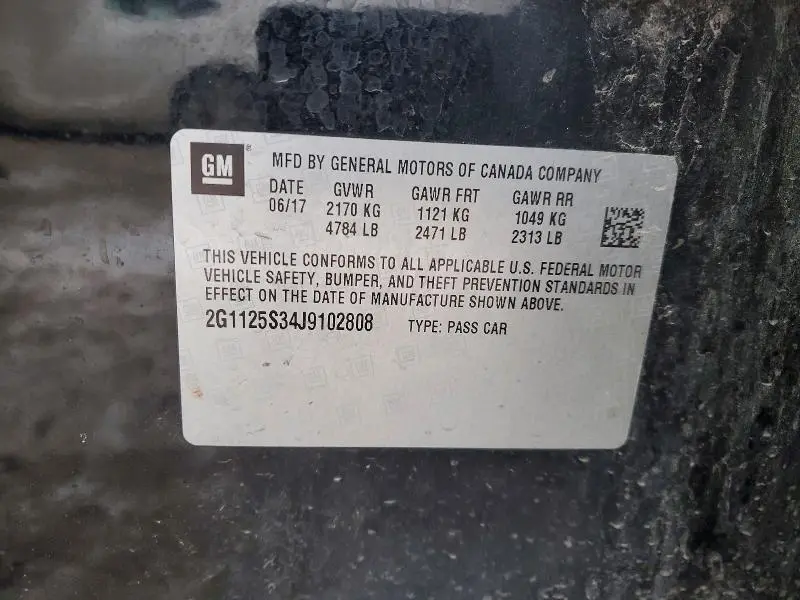 2018 CHEVROLET IMPALA PREMIER  