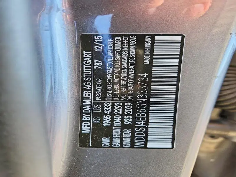 2016 MERCEDES-BENZ CLA 250  