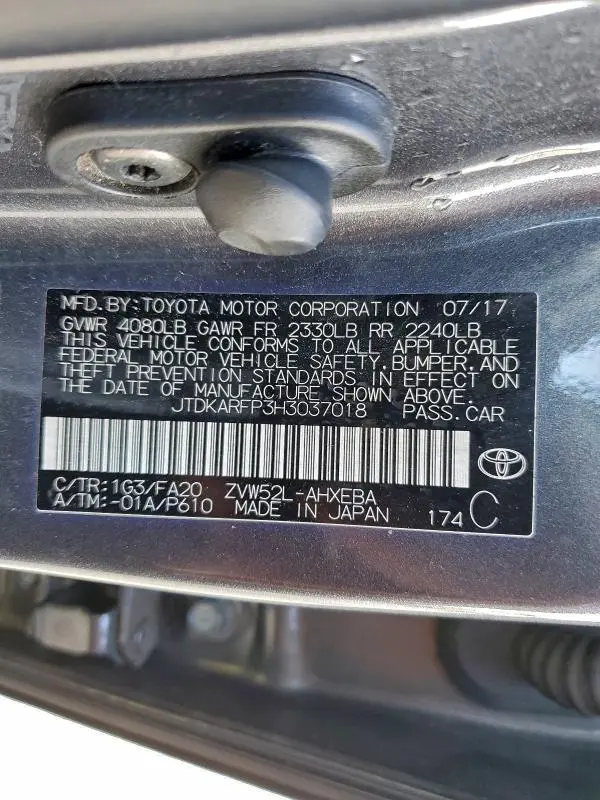 2017 TOYOTA PRIUS PRIME   