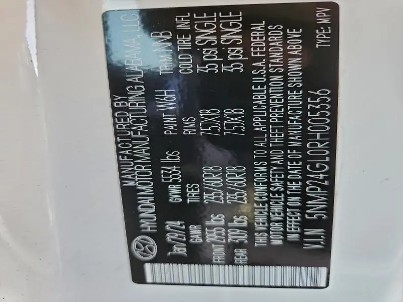 2024 HYUNDAI SANTA FE SEL  