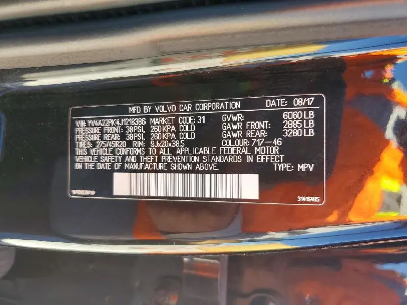 2018 VOLVO XC90 T6  