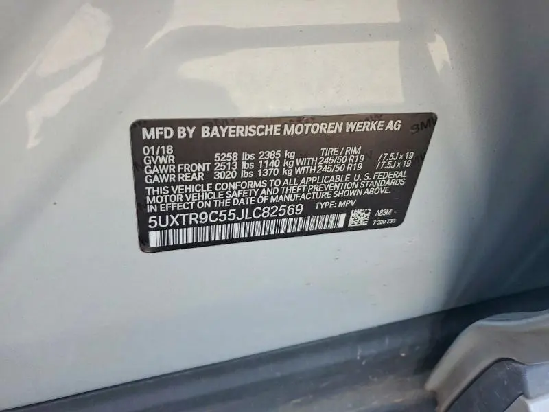 2018 BMW X3 XDRIVE30I  