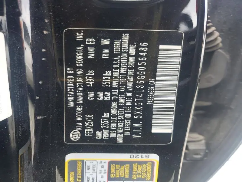 2016 KIA OPTIMA LX  