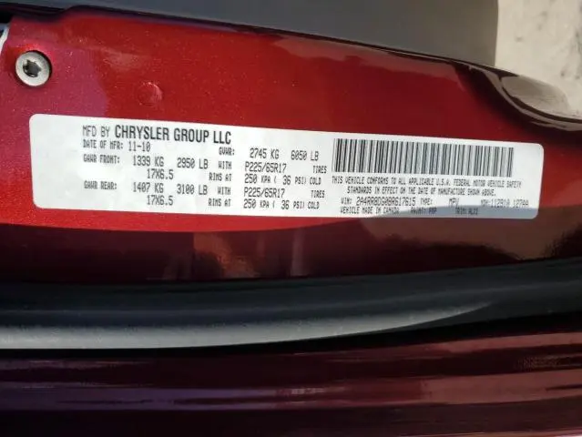 2011 CHRYSLER TOWN & COUNTRY TOURING L  