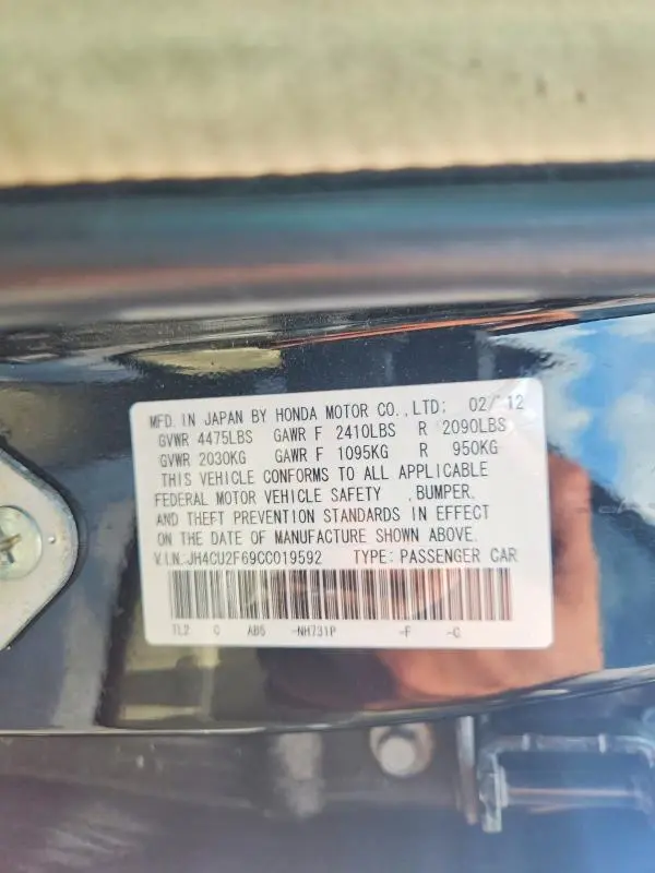 2012 ACURA TSX TECH  