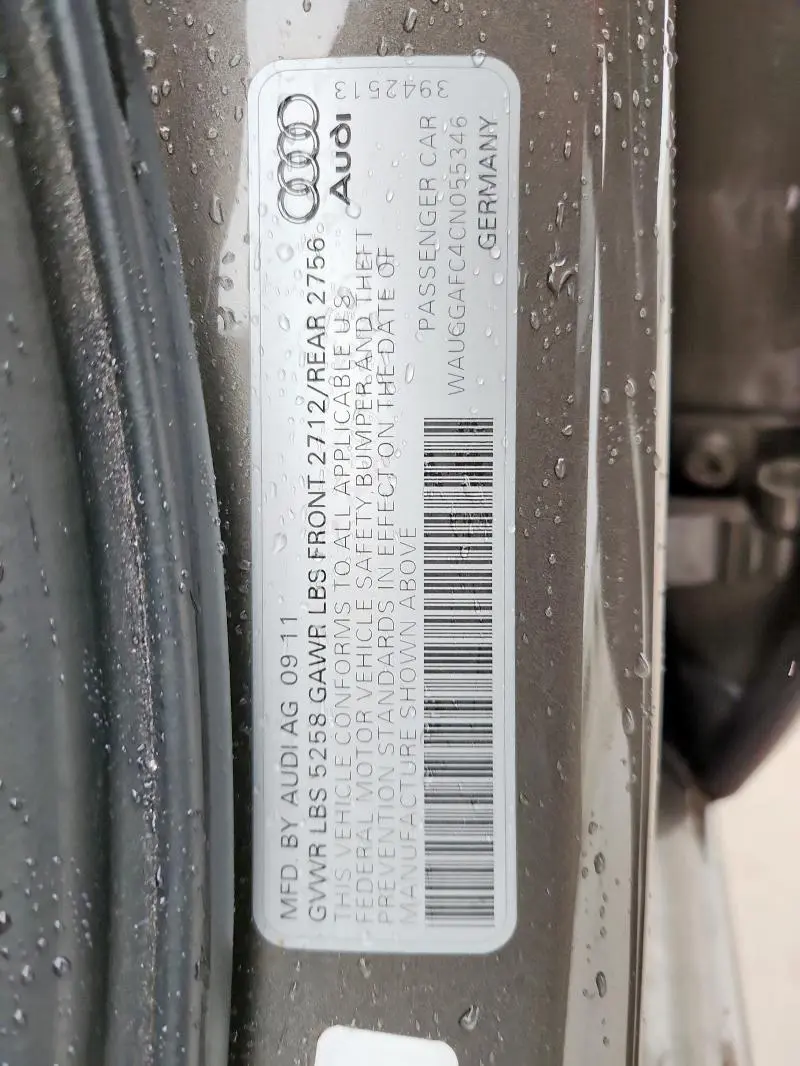 2012 AUDI A6 PREMIUM PLUS  