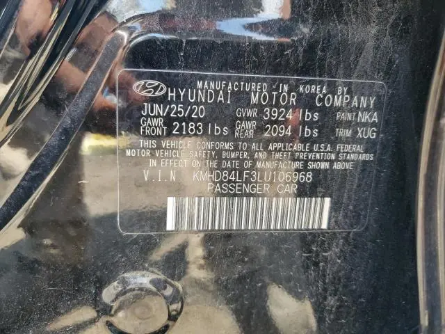 2020 HYUNDAI ELANTRA SEL  