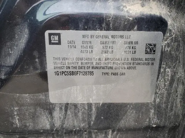 2015 CHEVROLET CRUZE LT