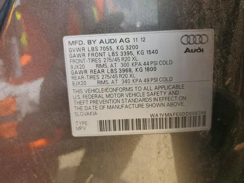 2013 AUDI Q7 PRESTIGE  