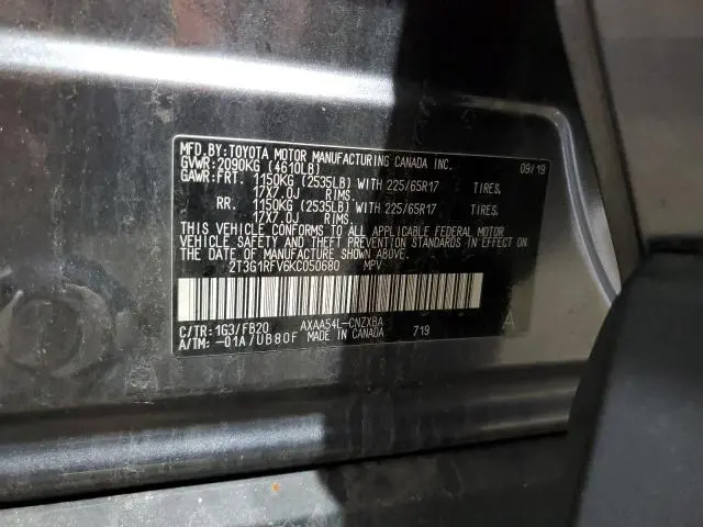 2019 TOYOTA RAV4 LE  