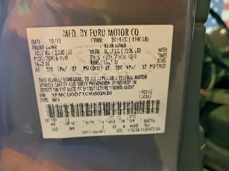 2012 FORD ESCAPE XLT  