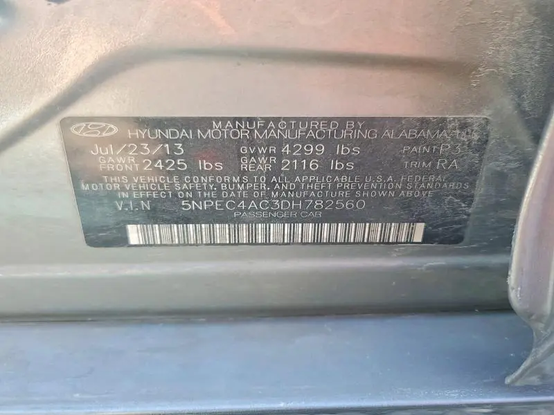 2013 HYUNDAI SONATA SE  