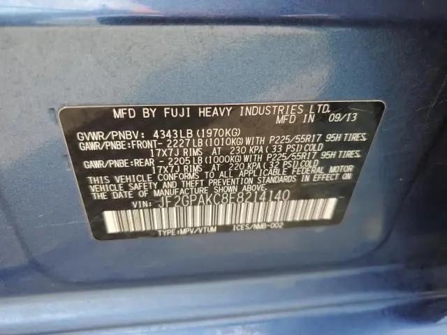 2014 SUBARU XV CROSSTREK 2.0 LIMITED  