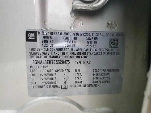 2014 CHEVROLET CAPTIVA LT  