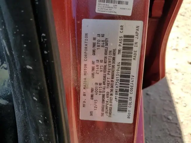 2016 MAZDA 3 GRAND TOURING  