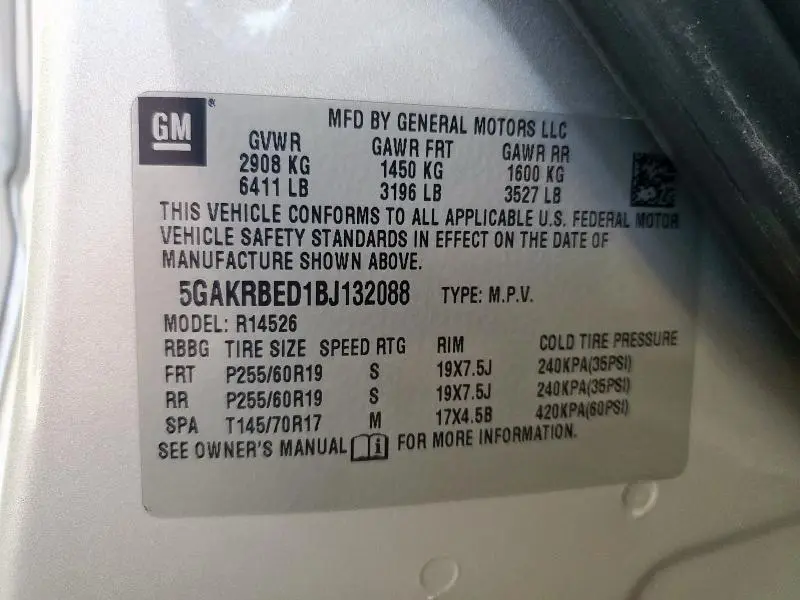 2011 BUICK ENCLAVE CXL  