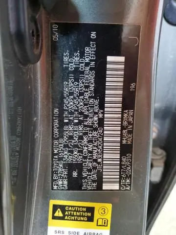 2010 TOYOTA HIGHLANDER HYBRID LIMITED  