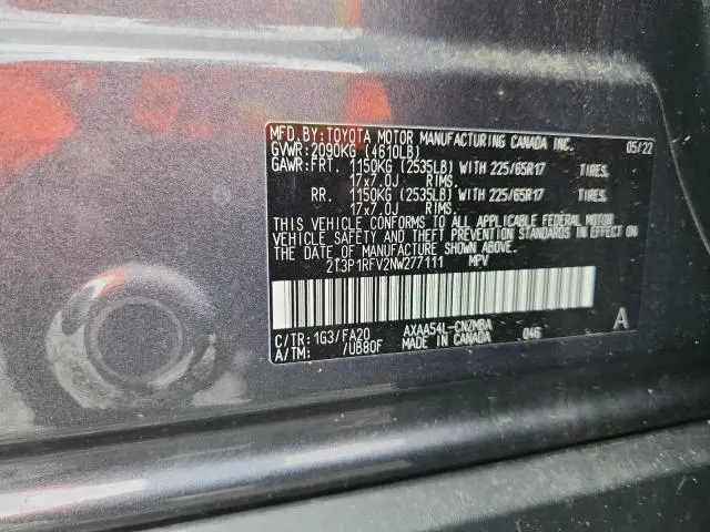 2022 TOYOTA RAV4 XLE  