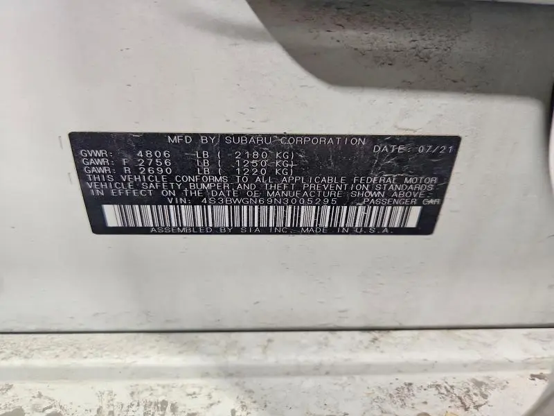 2022 SUBARU LEGACY LIMITED XT  