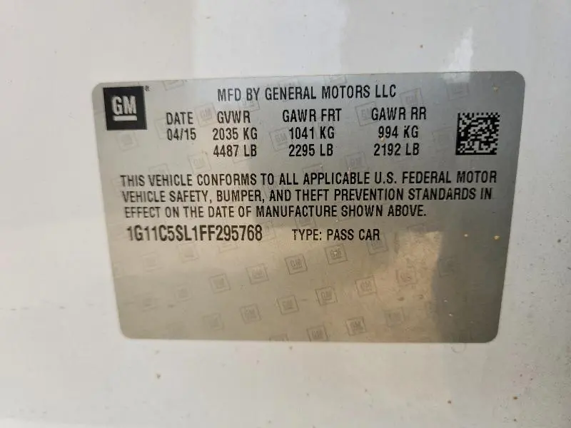 2015 CHEVROLET MALIBU 1LT  