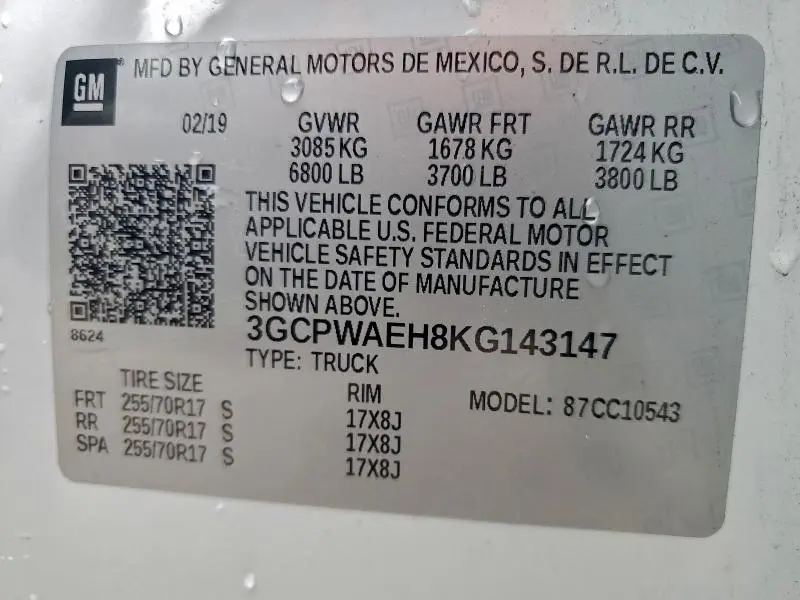 2019 CHEVROLET SILVERADO C1500  