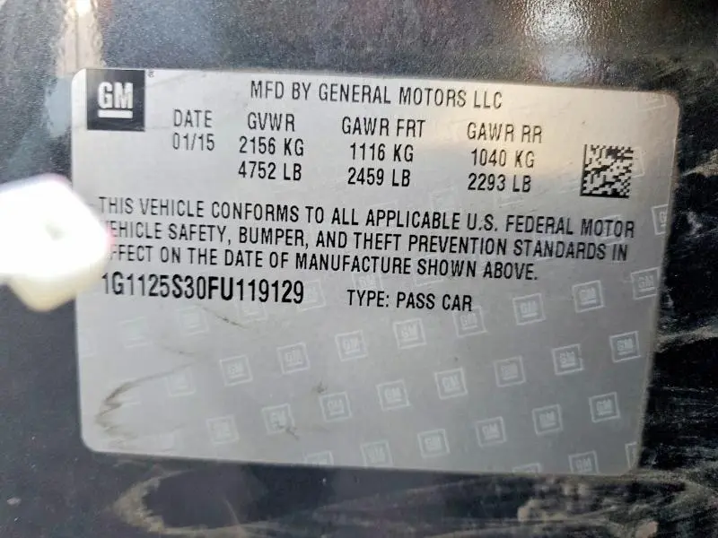 2015 CHEVROLET IMPALA LT  