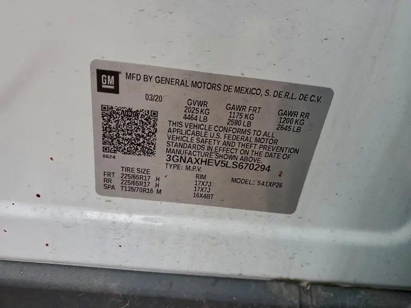 2020 CHEVROLET EQUINOX LS  