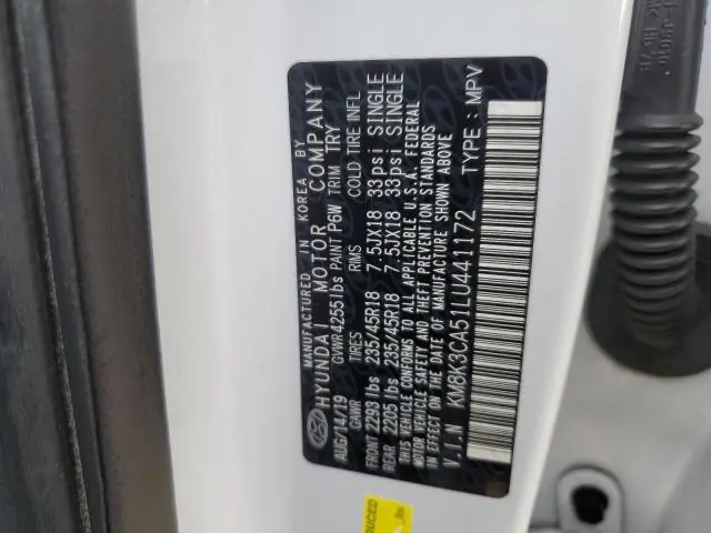 2020 HYUNDAI KONA LIMITED  