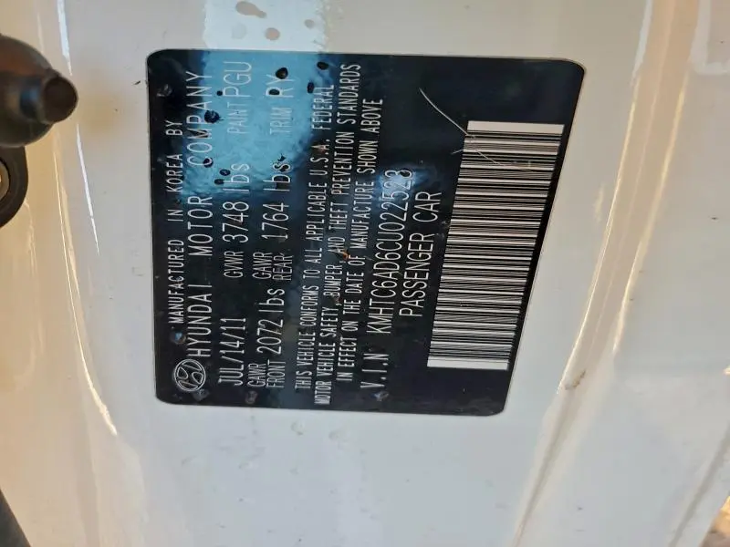 2012 HYUNDAI VELOSTER   