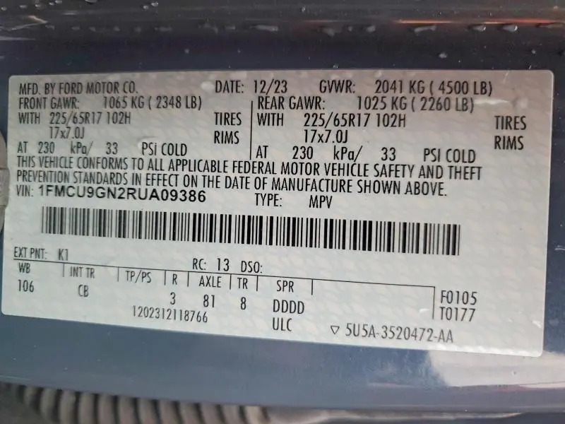 2024 FORD ESCAPE ACTIVE  