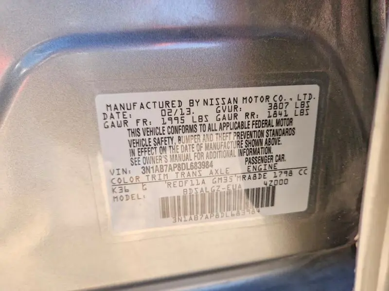 2013 NISSAN SENTRA S  
