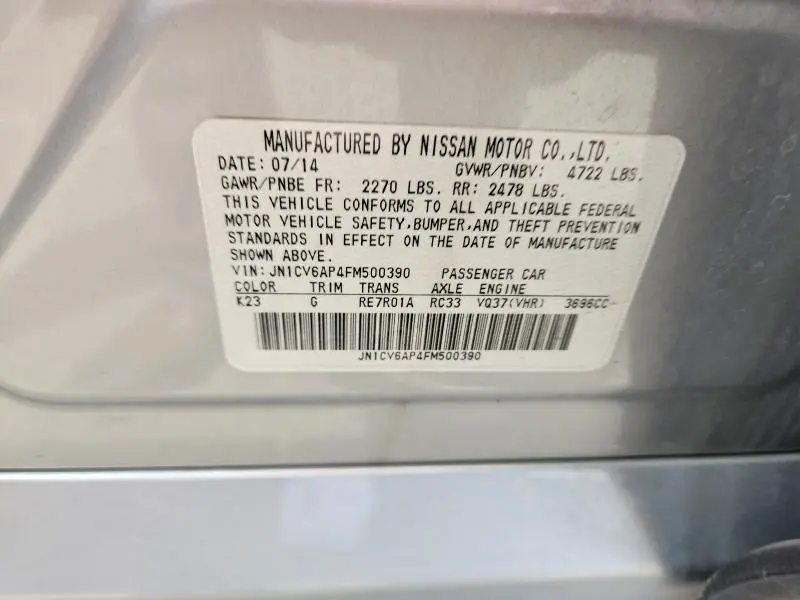 2015 INFINITI Q40 BASE  