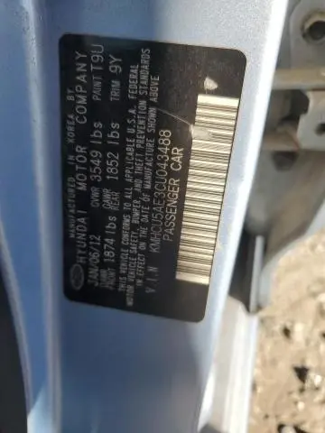 2012 HYUNDAI ACCENT GLS  