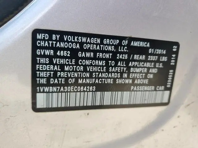 2014 VOLKSWAGEN PASSAT SE  