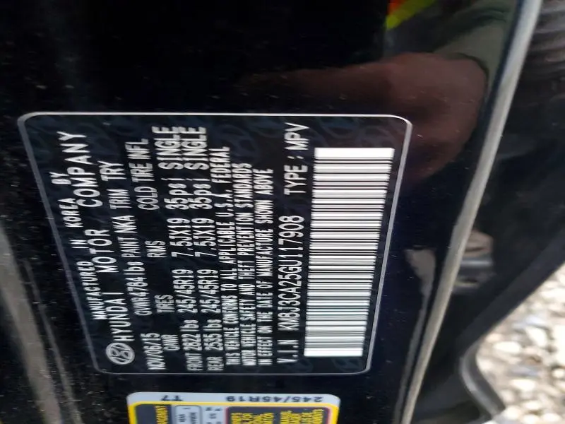 2016 HYUNDAI TUCSON LIMITED  