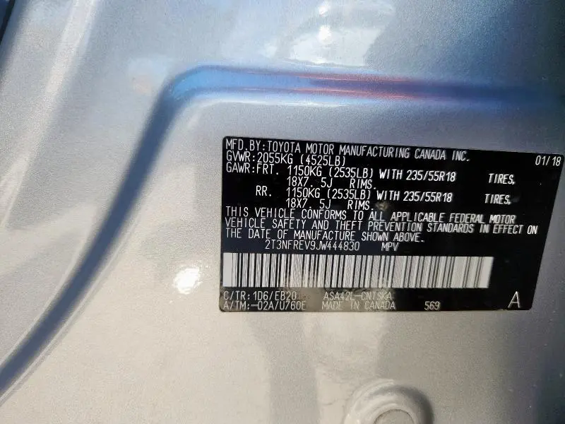 2018 TOYOTA RAV4 SE  