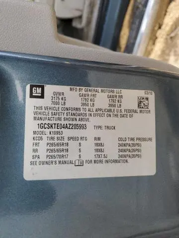 2010 CHEVROLET SILVERADO K1500 LTZ  