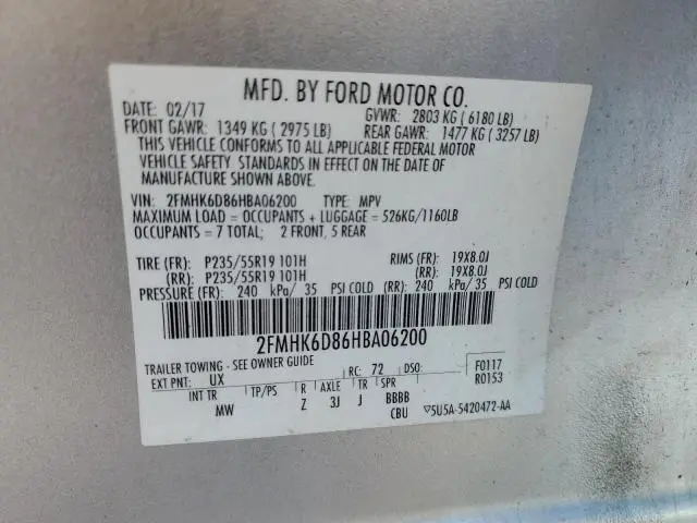 2017 FORD FLEX LIMITED  