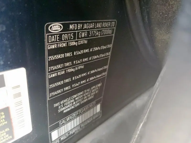 2016 LAND ROVER RANGE ROVER SPORT AUTOBIOGRAPHY  